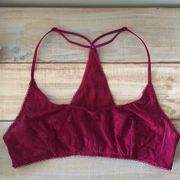 NWT Free People Mesh Embroidered Bralette - Picture 3 of 6